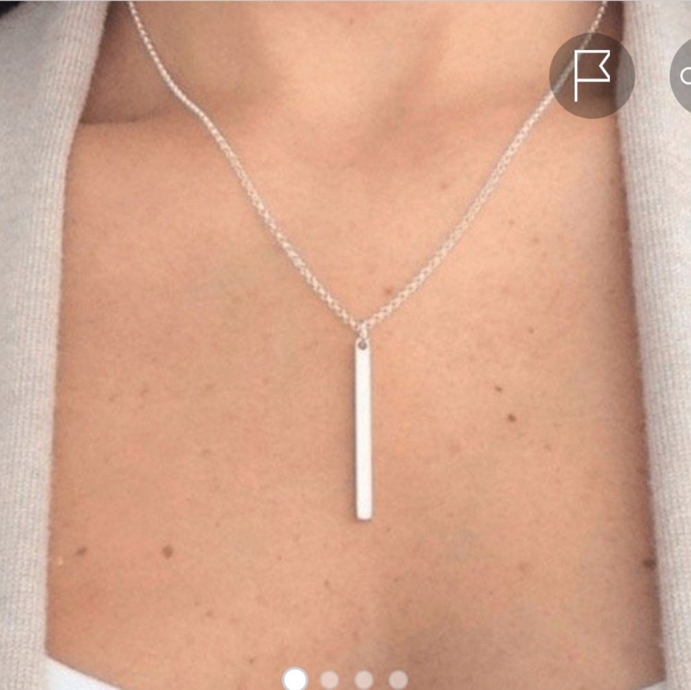 Nico New York Silver Bar Necklace